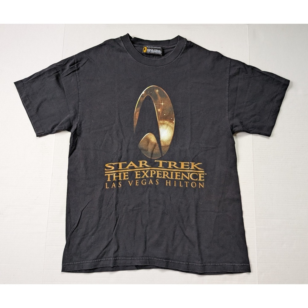 Vintage Star Trek The Experience Shirt Mens Large Black Las Vegas Hilton 1998